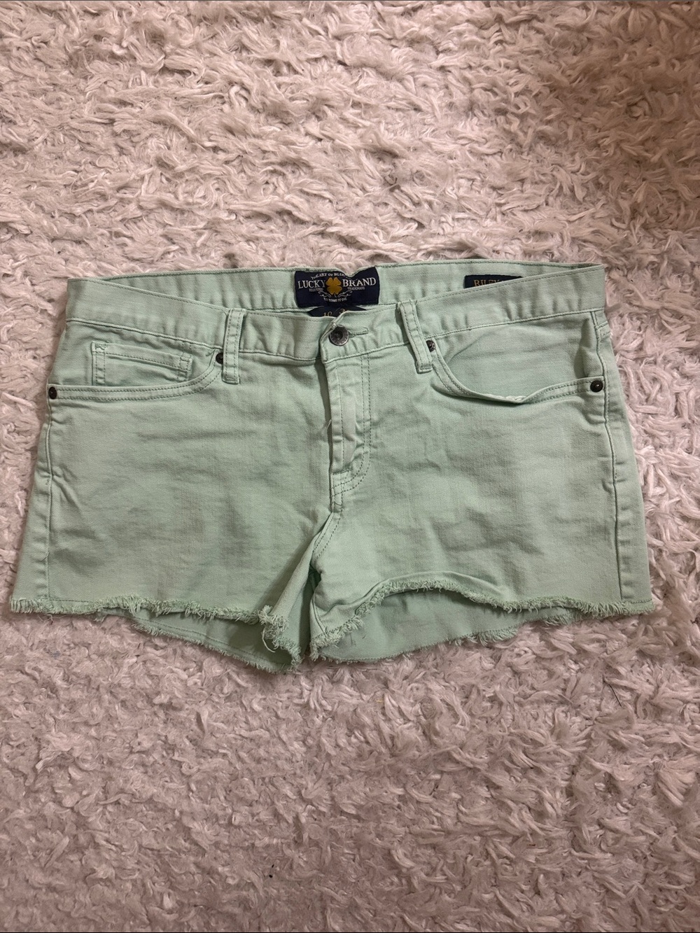 Lucky Brand Mint Green Denim Cutoff Shorts